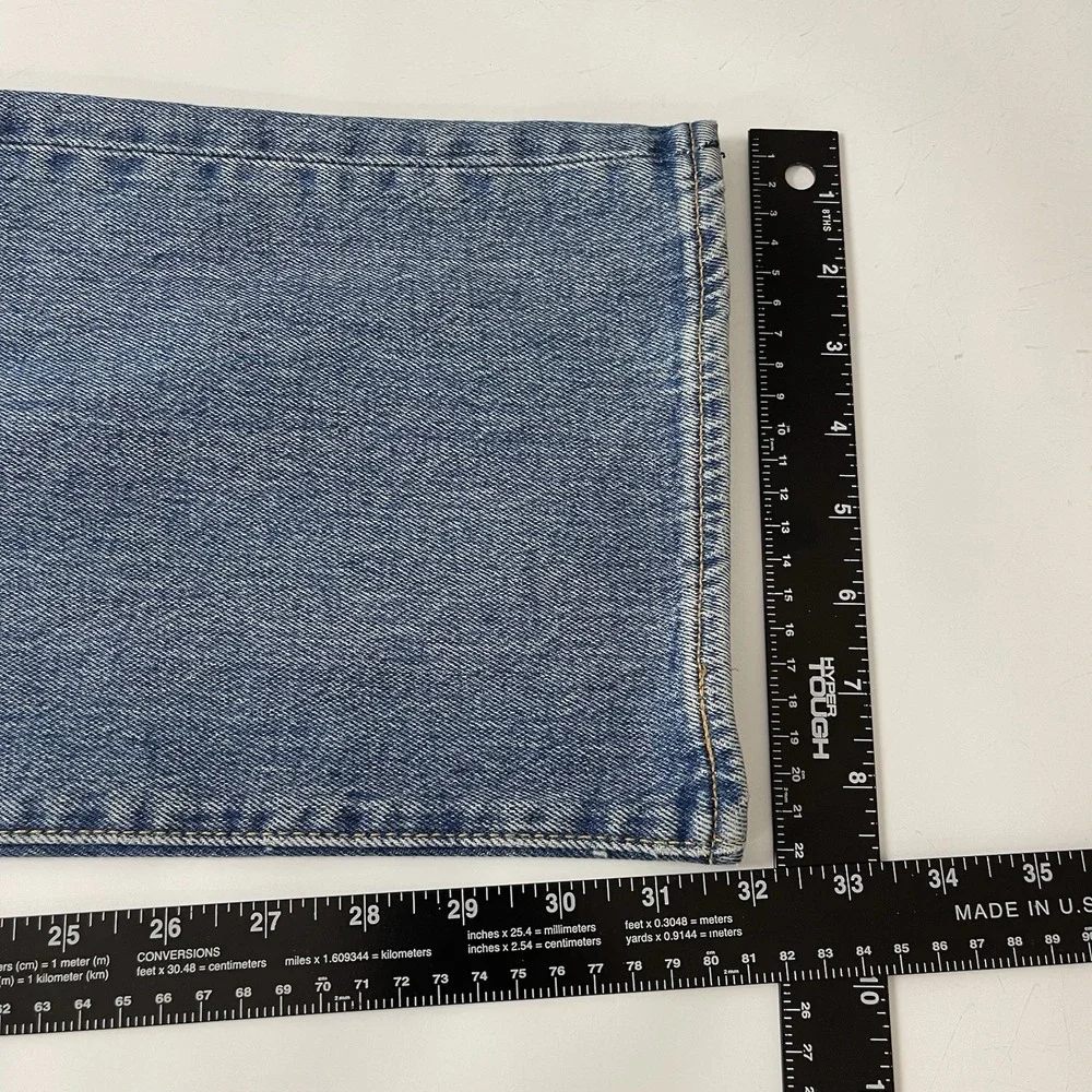 Levis 501 Jeans Mens 36x32 Blue Premium Original Button Fly Denim Grunge 90s